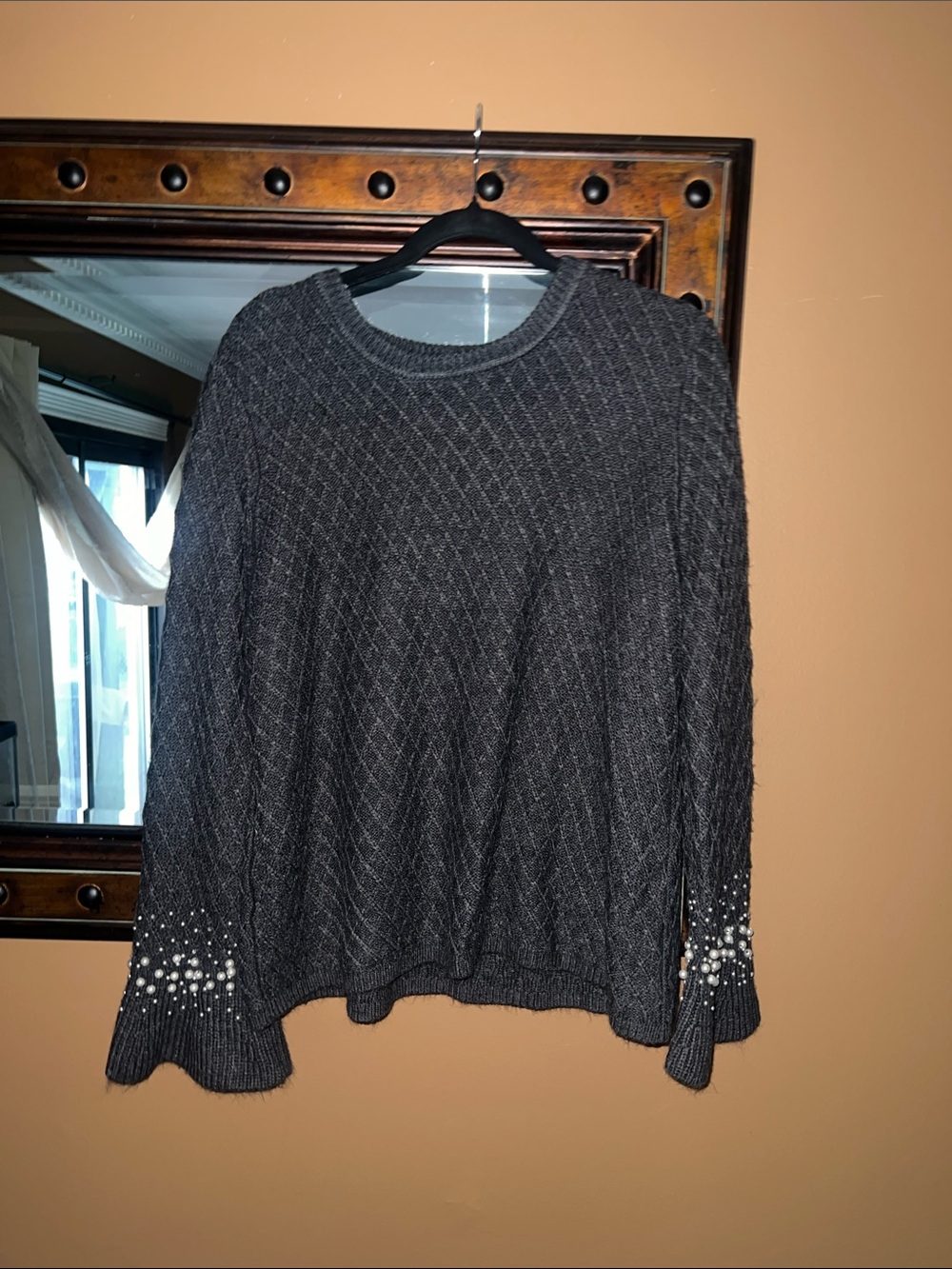 Karl Lagerfield sweater with pearls